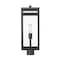 Z-Lite Nuri 1 Light Outdoor Post Mount Fixture, Black & Clear 596PHBR-BK - alternate 3